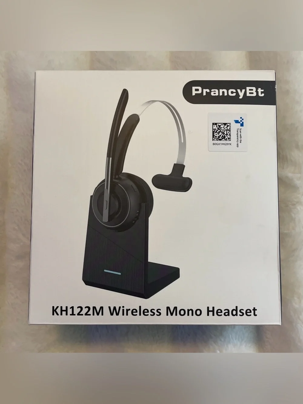 PrancyBt KH122M Wireless Mono Headset W/ Microphone and Charging Base.